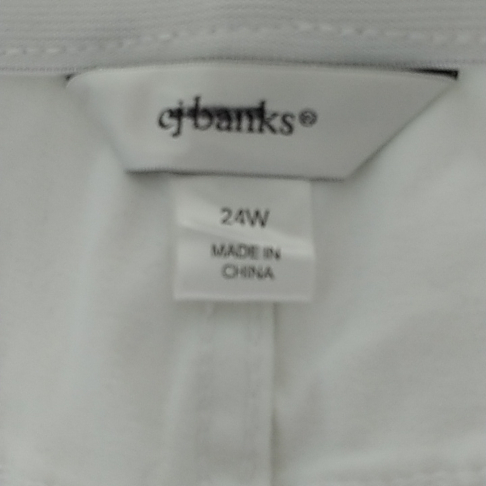 C.J.Banks White Barely Boot Stretch Jeans Plus Size 24W - Picture 4 of 10